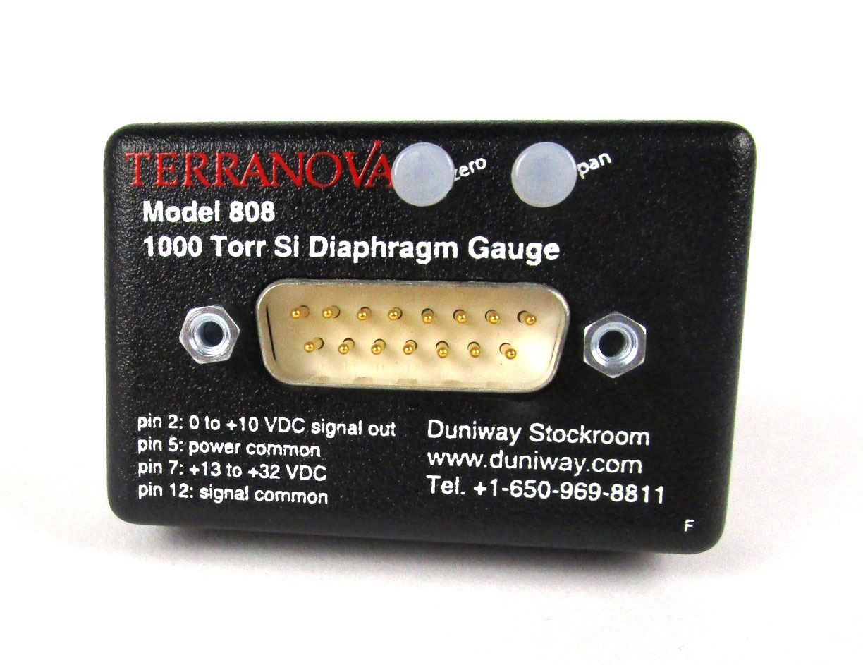Type 808 Terranova Piezo Diaphragm Vacuum Sensor, 1/8" NPT Port (1000 Torr Full Scale Range
